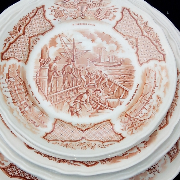 Vintage Alfred Meakin, Staffordshire, England Fair Winds Set of 15 - Picture 2 of 16